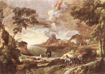 加斯帕德 道格特 Landscape with St Augustine and the Mystery